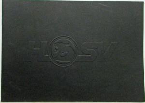 2001 Holden Special Vehicles Sales Brochure - Embossed Cover