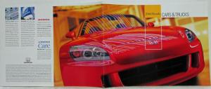 2004 Honda Full Line Sales Brochure - S2000 Insight Accord Civic Pilot Element