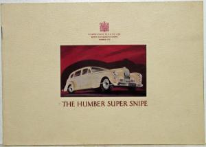 1948 Humber Super Snipe Sales Brochure