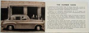 1948-1950 Humber Hawk Pocket Size Sales Brochure