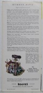 1953-1954 Humber Hawk Sales Folder