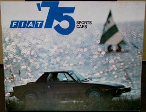 1975 Fiat Dealer Sales Brochure Sports Car X1/9 124 128 Sport Coupe Spider