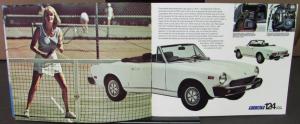 1975 Fiat Dealer Sales Brochure Sports Car X1/9 124 128 Sport Coupe Spider
