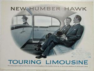 1958 Humber Hawk Touring Limousine Sales Folder - Export