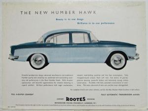 1958 Humber Hawk Touring Limousine Sales Folder - Export