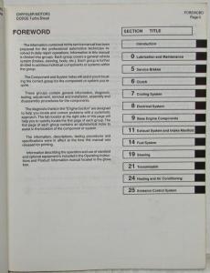 1989 Dodge Trucks Rear Wheel Drive Service Shop Repair Manual Diesel Supplement