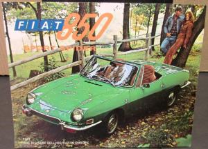 1972 Fiat Dealer Sales Brochure 850 Sports Car Sport Spider US Print