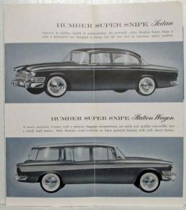 1961 Humber Super Snipe Sales Folder - Export