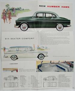 1960 Humber Hawk Small Sales Folder - Saloon Limousine Estate Car - UK