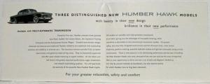 1960 Humber Hawk Sales Folder - Saloon Touring Limousine Station Wagon - Export