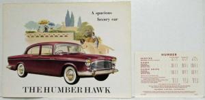 1958 Humber Hawk A Spacious Luxury Car Sales Folder with Price Sheet - UK