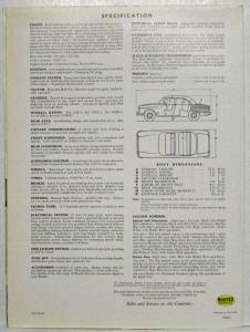 1960 Humber Hawk Sales Folder - Saloon Limousine Estate Car - UK