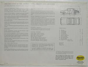 1965-1967 Humber Hawk New Elegance in Styling Sales Folder - UK