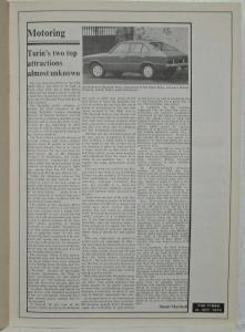 1974 Hyundai Compilation of Magazine and Newspaper Reprints - Turin Motor Show