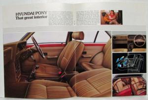1975-1982 Hyundai Pony Sales Brochure