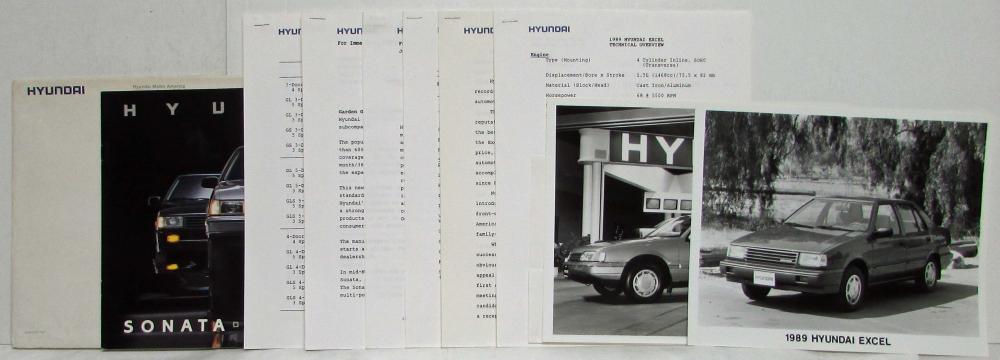 1989 Hyundai Media Information Press Kit - Excel Sonata