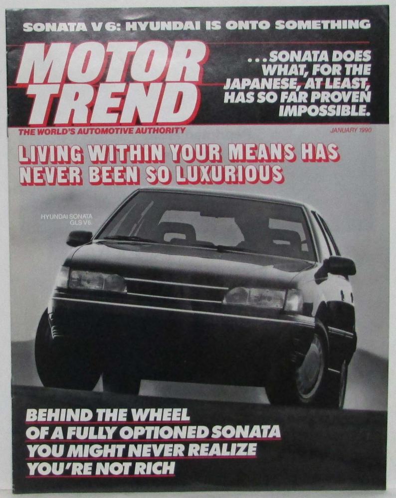 1990 Hyundai Living Within Your Means Reprint Article from Motor Trend Magazine