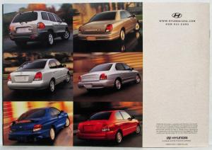 2001 Hyundai Sales Brochure - Santa Fe XG300 Tiburon Sonata Elantra Accent