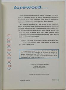 1964 Autolite Alternator Service Manual by Ford Motor Company