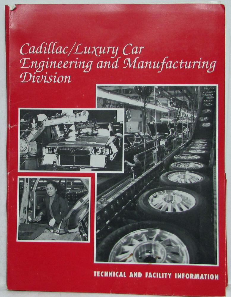 1994 Cadillac Engineering and Mfg Division Technical and Facility Info Press Kit