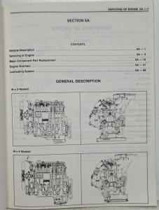 1981 Chevrolet LUV Series 11 Service Shop Repair Manual Supplement - Diesel