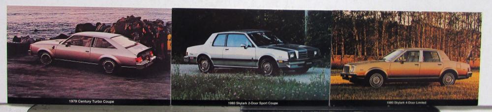 1979/80 Buick Century Turbo Skylark 2Dr Sport Coupe Skylark 4Dr Limitd Postcards