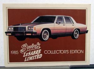 1985 Buick LeSabre Limited Collectors Edition NOS Mailer Postcard