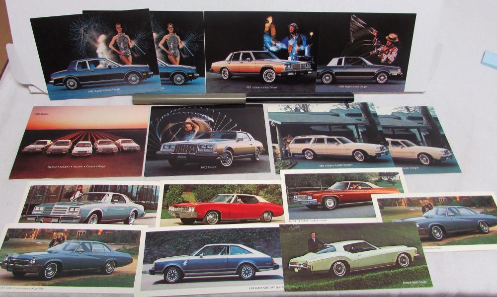 1970s 1980s Buick Collectors Set Century Lexus LeSabre Skylark Riviera Postcards
