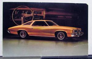 1973 Pontiac LeMans 2 Door Colonnade Hadtop NOS Mailer Postcard Original