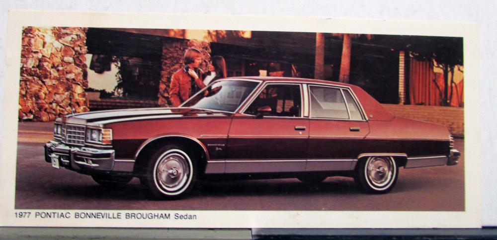 1977 Pontiac Bonneville Brougham Sedan NOS Mailer Postcard