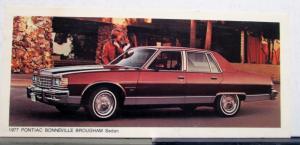 1977 Pontiac Bonneville Brougham Sedan NOS Mailer Postcard
