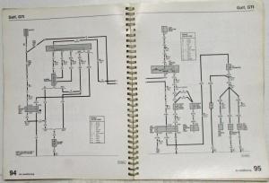 1997 Volkswagen VW Electrical Wiring Diagrams - Golf GTI Scirocco Jetta Fox