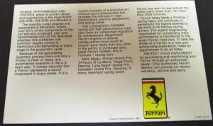 1982 83 Ferrari Dealer Sales Brochure Folder English Text Mondial 8 Pininfarina