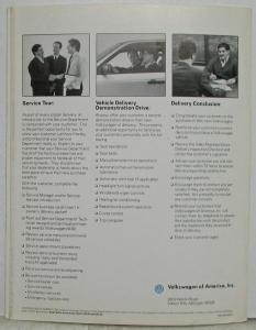 1992 Volkswagen Sales Representative Delivery Guide - VW Delivery Satisfaction