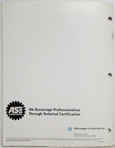 1992 Volkswagen Technician Pre-Delivery Inspection Manual - VW Delivery System