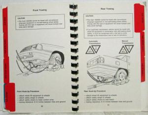 1991 Volkswagen Audi Towing Instructions - VW Golf Jetta Corrado Audi 80/90 V8