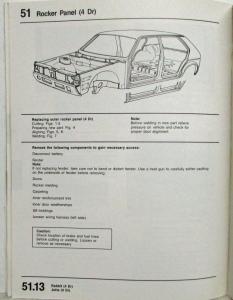1975-1984 Volkswagen Body Repair Information Manual