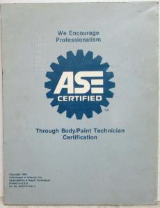 1975-1984 Volkswagen Body Repair Information Manual