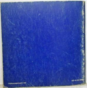 1976 Volkswagen VW Type 2 AFC Fuel Injection Troubleshooting Manual