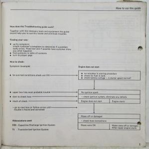 1977 VW Audi CIS Fuel Injection Troubleshooting Manual - Rabbit Scirocco 5000