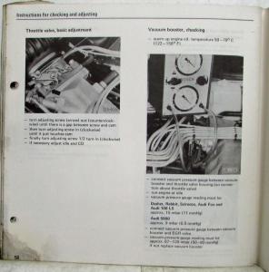 1977 VW Audi CIS Fuel Injection Troubleshooting Manual - Rabbit Scirocco 5000