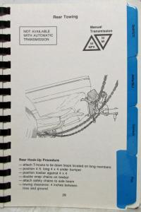 1985-1990 Volkswagen Audi Towing Instructions - VW GTI Corrado Audi Coupe 5000