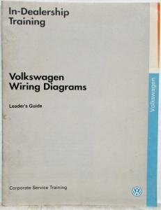 1991 VW Corporate Service Training Leaders Guide - Wiring Diagrams