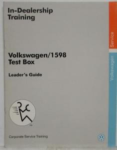1990 VW Corporate Service Training Leaders Guide - 1598 Test Box