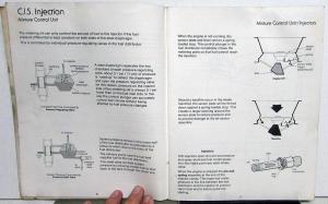 1979-1983 VW Audi Continuous Injection System Course 404 Service Publication