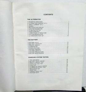 1979 VW Audi Charging Systems Course 705 Service Training Publication