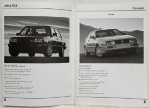 1990 VW Model Change Information Service Training Self Study Publication