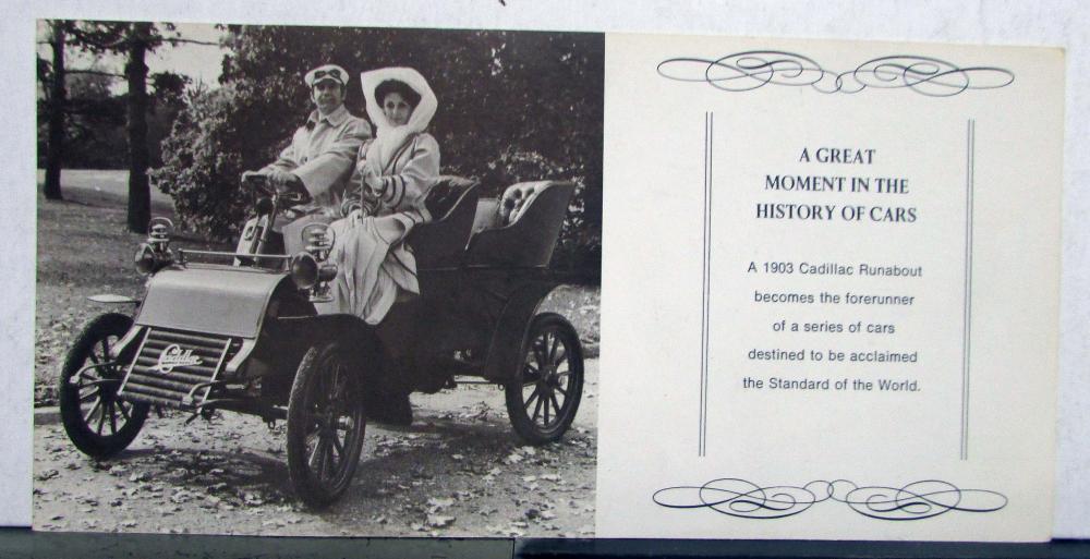 1903 Cadillac Runabout Great Moment In the History Of Cars NOS Postcard 1970s