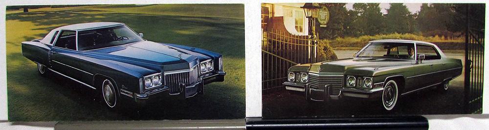 1974 Cadillac Sedan DeVille Fleetwood Eldorado Coupe NOS Mailer Postcard Pair