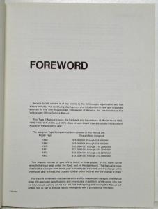 1968-1973 Volkswagen VW Fastback and Squareback Type 3 Service Shop Manual